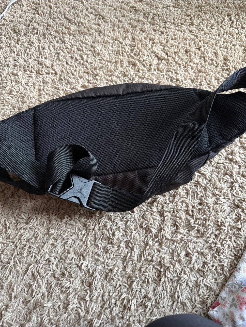 Jordan Black Waist Pack with White Jumpman